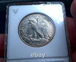 1946 Walking Liberty Half Dollar 50c ANACS MS65 Stunning Toner +COLORS+
