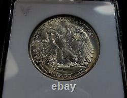 1946 Walking Liberty Half Dollar 50c ANACS MS65 Stunning Toner +COLORS+