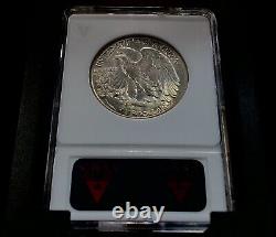 1946 Walking Liberty Half Dollar 50c ANACS MS65 Stunning Toner +COLORS+
