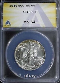 1946 Walking Liberty Half Dollar ANACS MS-64 (2330612)