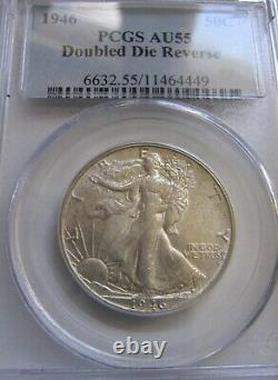 1946 Walking Liberty Half Dollar DDR AU55 PCGS