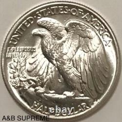 1946 Walking Liberty Half Dollar From OBW Roll Estate CH-GEM Bu Unc 90% Silver