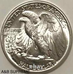1946 Walking Liberty Half Dollar From OBW Roll Estate CH-GEM Bu Unc 90% Silver