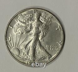 1946 Walking Liberty Silver Half Dollar Fs 801 Au+ Great Details F1034
