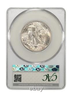 1946-d 50c Walking Liberty Cac Ms61 Freshly Graded
