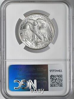 1946-d 50c Walking Liberty Silver Half Dollar Mint State Ngc Ms65 #8164291-062