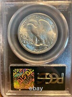 1946-d U. S. Walking Liberty Half Dollar Silver Pcgs Ms65