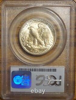 1946-d Walking Liberty Half Dollar -pcgs Ms-65 #6628.65/5844883 Casing Chip