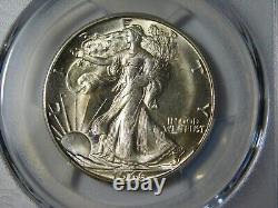1946-d Walking Liberty Silver Coin Half Dollar Gold Shield Pcgs Graded Ms65