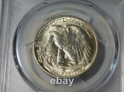 1946-d Walking Liberty Silver Coin Half Dollar Gold Shield Pcgs Graded Ms65
