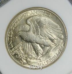 1946-d Walking Liberty Silver Half Dollar Anacs Ms 65 Collector Coin