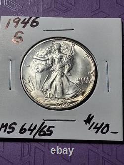 1946-s Walking Liberty. Ms/ Bu. Gem Choice Bu