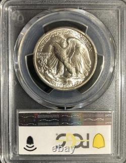 1946-s Walking Liberty Silver Half Dollar Mint State Coin Pcgs Ms65+