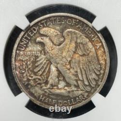 1946-s Walking Liberty Silver Half Dollarngc Ms 65 Beautiful Coinref#44-041
