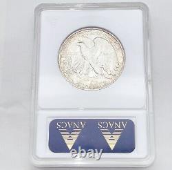 1946-s/s 50c Rpm-1 Ms65 Anacs Walking Liberty Silver Half Dollar! Pq Gem