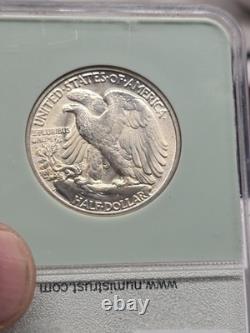 1946d Walking Liberty Mint Toned Old Silver Coin. 50c Half Dollar