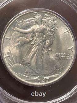 1947 50¢ Walking Liberty Half Dollar MS64 PCGS RATTLER holder -Free Shipping