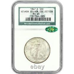 1947-D Nevada Silver Collection Walking Liberty Half Dollar 50C NGC CAC MS65