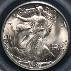 1947 D Walking Liberty Half Pcgs Ms 65 Ogh Great Silvery Mint Bloom With The