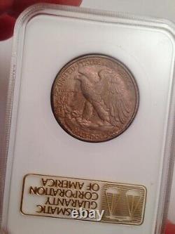 1947-D Walking Liberty Silver Half Dollar Gen 3 NGC MS 65 & CAC Great Toning
