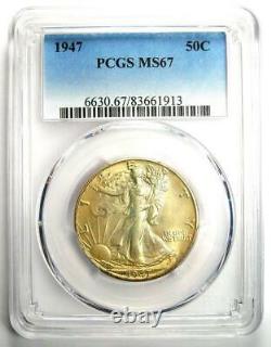1947 Walking Liberty Half Dollar 50C Coin Certified PCGS MS67 $4,500 Value