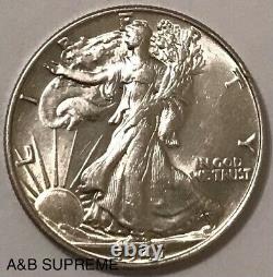 1947 Walking Liberty Half Dollar Ch-Gem Bu 90% Silver