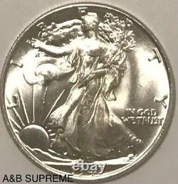 1947 Walking Liberty Half Dollar From OBW Roll Estate CHOI-GEM Bu Unc 90% Silver
