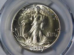 1947-d Walking Liberty Silver Coin Half Dollar Gold Shield Pcgs Graded Ms66