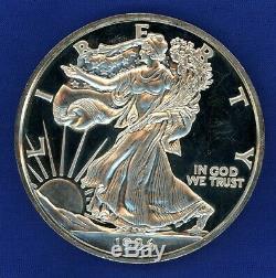 1986 1 Pound Troy 373.24 grams. 999 Fine Silver Walking Liberty Low Mintage