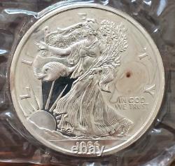 1986 Silver Walking Liberty 1 Troy Pound. 999 Fine Silver Round in Mint Wrap