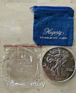 1986 Walking Liberty Lady 1 Pound Fine Silver. 999 Very Heavy Large Round USA