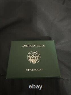 1989 Walking Liberty American Eagle Silver Dollar 1oz Fine Silver With COA