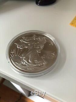 1992 GIANT WALKING LIBERTY PROOF ONE HALF POUND 8 OZ Fine Silver. 999, RARE COIN