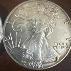 1992 Walking Liberty/Eagle 1 oz Silver Dollars Lot of 9