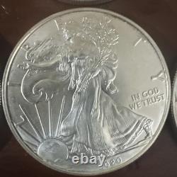 1992 Walking Liberty/Eagle 1 oz Silver Dollars Lot of 9