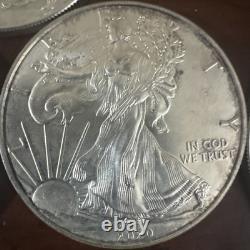 1992 Walking Liberty/Eagle 1 oz Silver Dollars Lot of 9