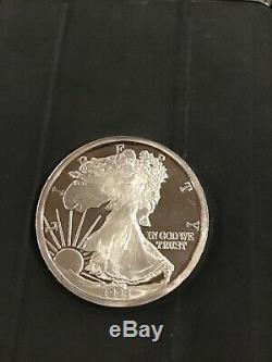 1996 One Pound Silver Eagle Limited Edition Commemorative. 999 Fine Silver