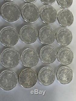 1/4 Troy Ounce Walking Liberty Design. 999 Fine Silver Rounds, Tube Of 25