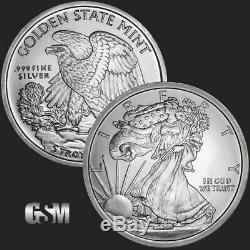 1 5 oz. 999 Silver Round Walking Liberty Brilliant Uncirculated