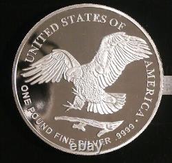 1 POUND SILVER 999 FINE PROOF WALKING LIBERTY COIN 29a