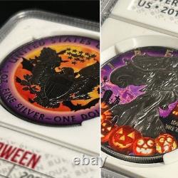 #1 RARE USA 1 oz Halloween Ghost American SILVER EAGLE Walking Liberty 2017 Coin