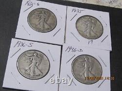 1 ROLL ALL DIFFERENT90 % SILVER WALKING LIBERTY HALF DOLLARS U S SHIP ONLY n 1