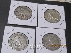 1 ROLL ALL DIFFERENT90 % SILVER WALKING LIBERTY HALF DOLLARS U S SHIP ONLY n 1