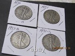 1 ROLL ALL DIFFERENT90 % SILVER WALKING LIBERTY HALF DOLLARS U S SHIP ONLY n 1