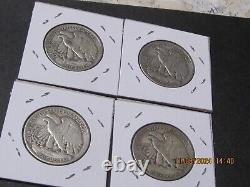 1 ROLL ALL DIFFERENT90 % SILVER WALKING LIBERTY HALF DOLLARS U S SHIP ONLY n 1