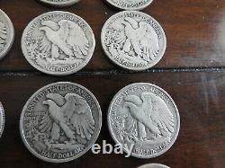 1 Roll 20 Coins 1937-S Liberty Walking Silver Half Dollars