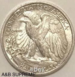 (1) S Mintmark Walking Liberty Half Dollar Au-Bu Uncirculated 90% Silver