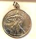 1 Troy Oz. 925 Silver Walking Liberty Half Dollar Pendant