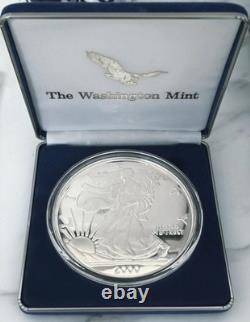 2000 4 troy oz. 999 Silver Proof Walking Liberty Round withCOA- Washington Mint