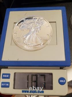 2000 Walking Liberty Eagle 6 oz. 999 Fine Silver Round Coin Half Pound 1/2